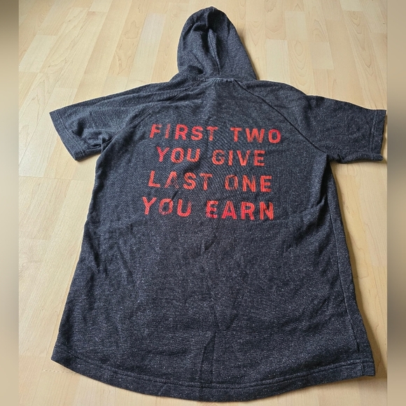 Under Armour Project Rock Blood Sweat Respect Short Sleeve Hoodie Size Large - Picture 5 of 10